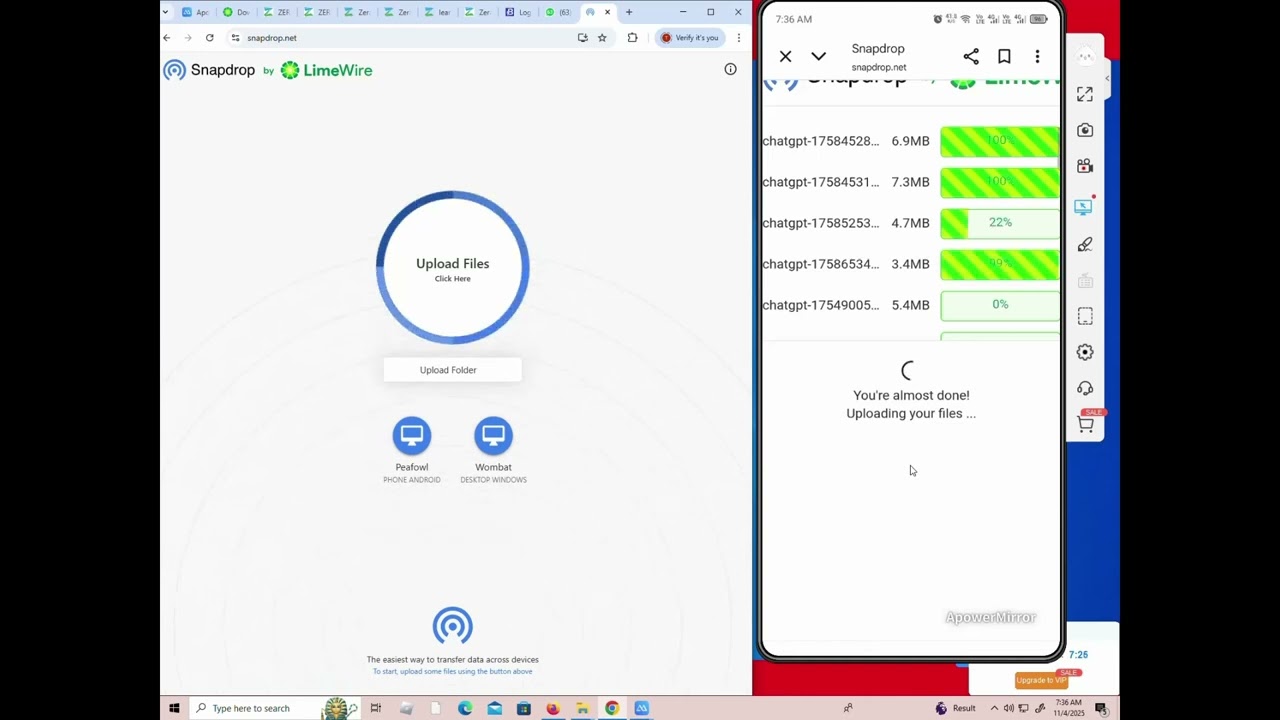 Wireless file transfer