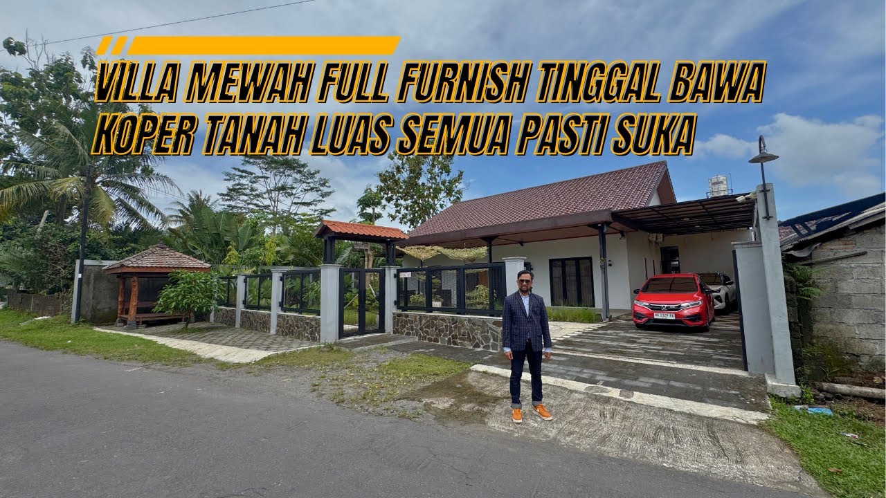VILLA MEWAH SATU LANTAI LUAS LANGKA JOGJA UTARA FULL FURNISHED LANGSUNG PAKAI