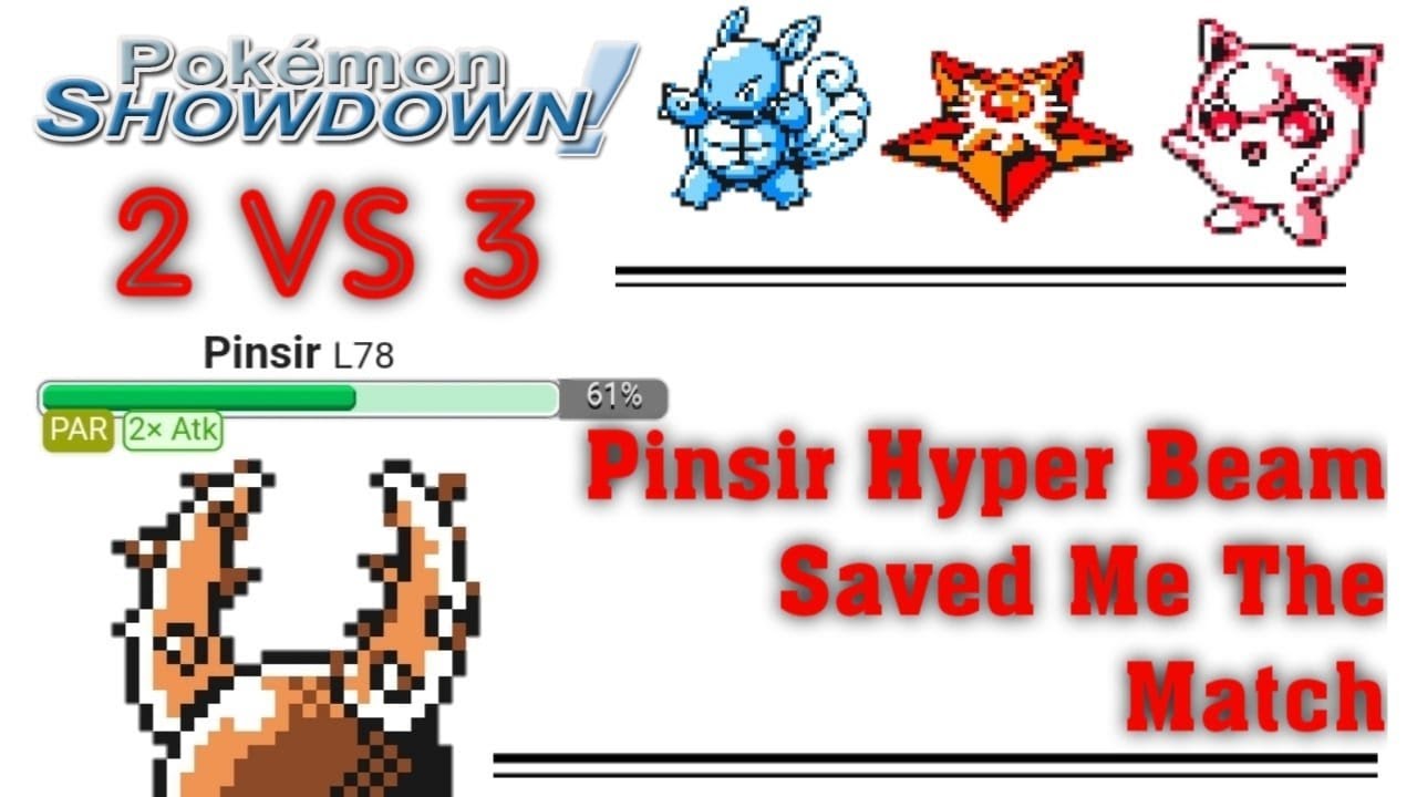 Pokemon Showdown Ep#1 (Pinsir - Hyper Beam *2 VS 3*)