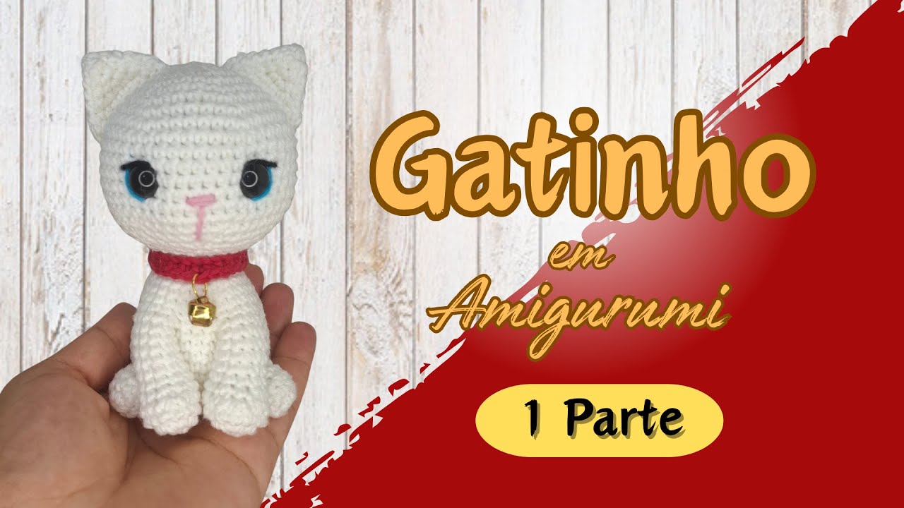 Gatinho em Amigurumi - Passo a Passo / Parte 1 (Cabeça e Orelhas)