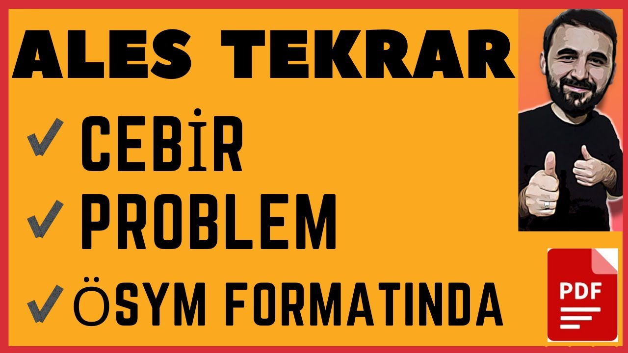 2022 ALES KONU TEKRAR DENEMESİ + PDF ( Soru Üzerinden ) 