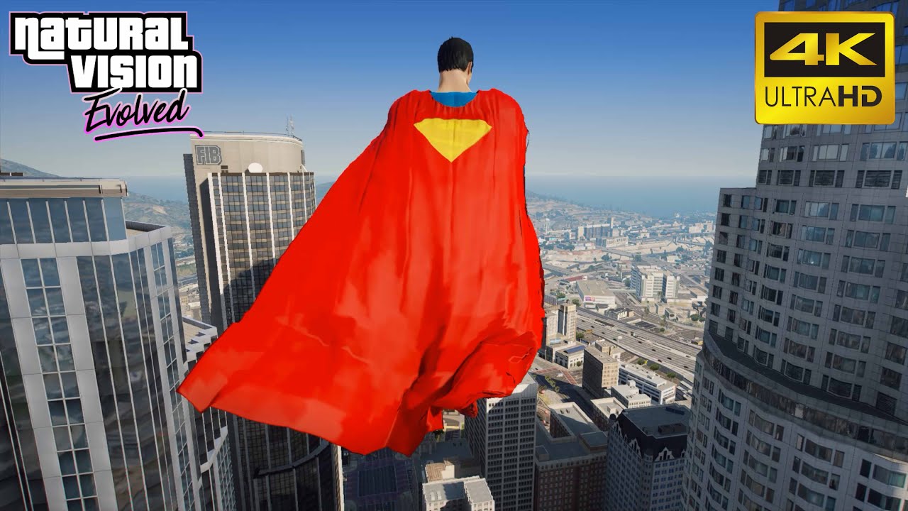 GTA 5 - Classic Superman fight crimes in Los Santos