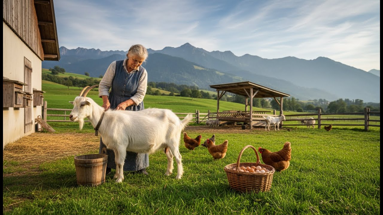 SLOW LIVING ON THE FARM - Peaceful Morning Routine, Goat Milking & Fresh Eggs