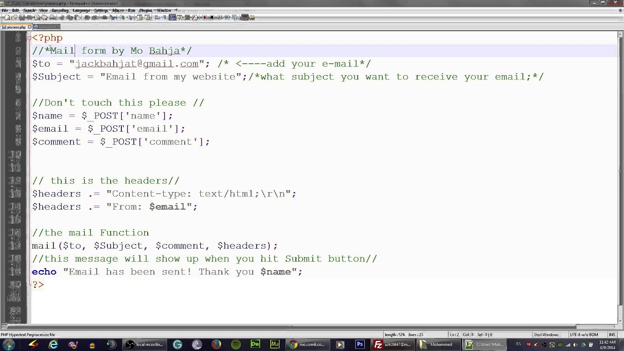 How to receive e-mails from website using mail form PHP easy as pie