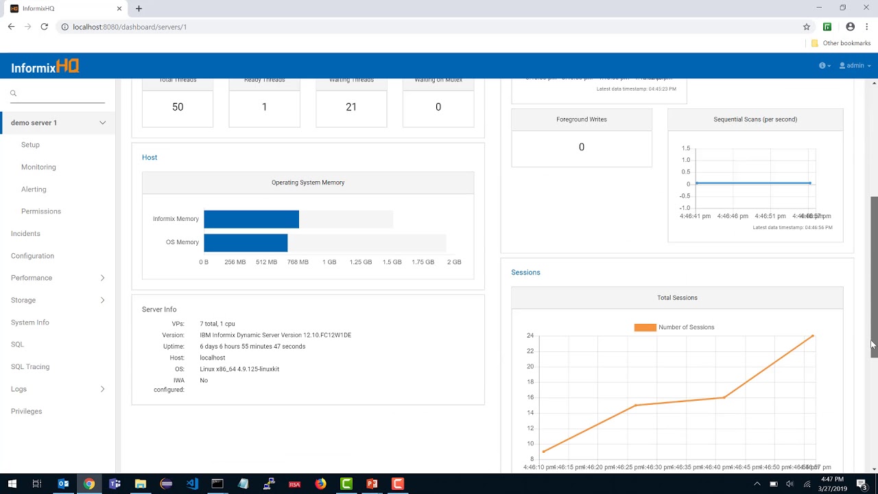Monitoring in InformixHQ