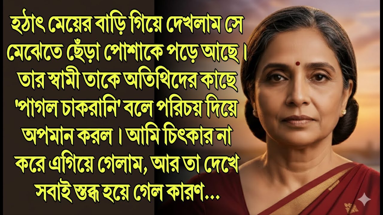 আমার জামাই আমার মেয়ের গায়ে জুতা মুছে দিল এবং অতিথিদের বলল যে সে একটা পাগলাটে দাসী...