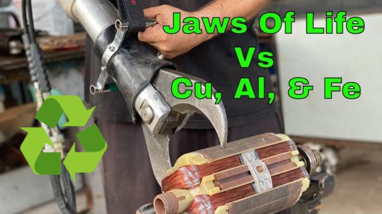 New Hydraulic Setup For Jaws Of Life To Process Scrap Copper Stater & Giant Tranformer