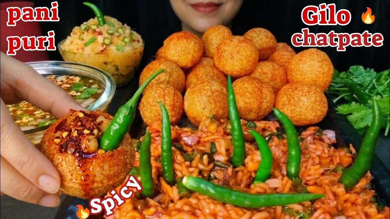 ASMR: EATING DEADLY SPICY PANIPURI 🔥😱| EXTREMELY SPICY GILO PIRO CHATPATEY 💀🌶| 1000X SPICY MUKBANG |
