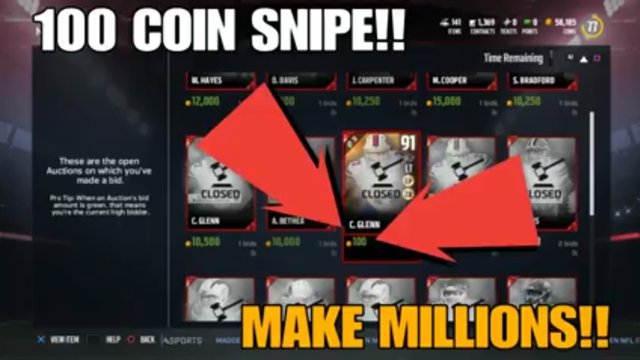 OMG!! MAKE MILLIONS WITH THIS FILTER!! MADDEN 17 SNIPING FILTER