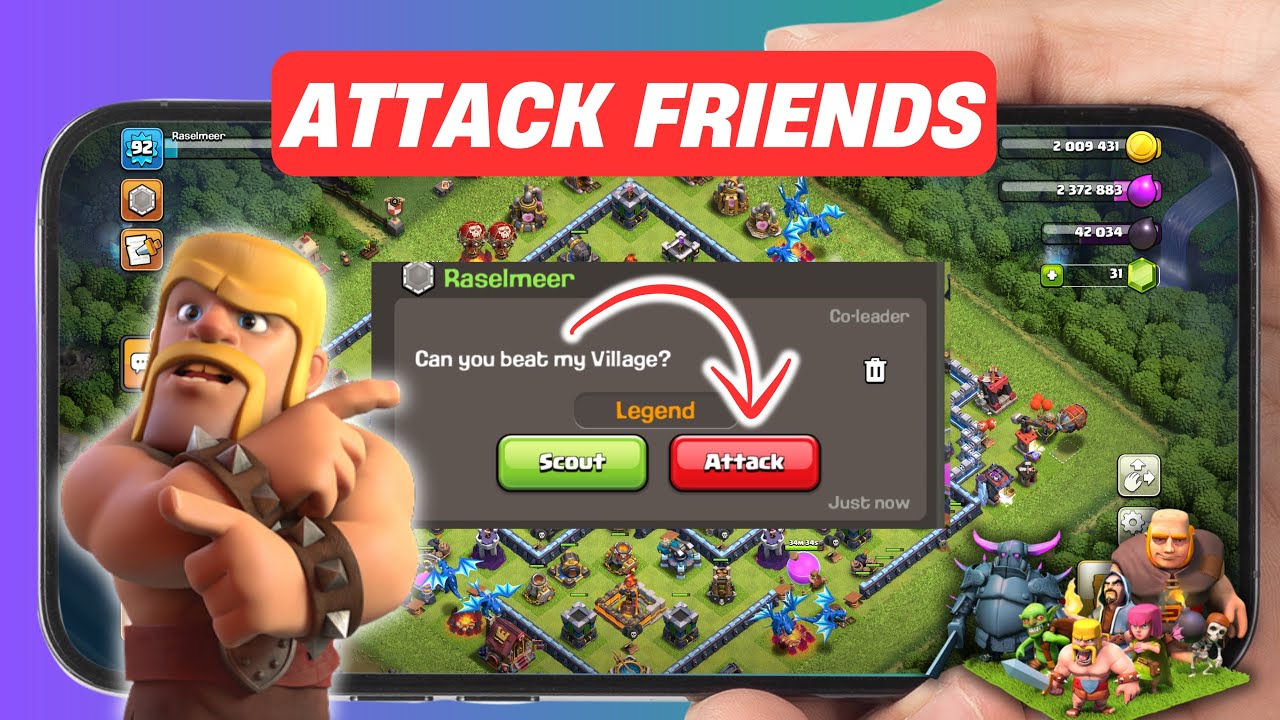 How to Attack Friends in Clash of Clans - Friendly Challenge Tutorial 2025 | CoC Guide