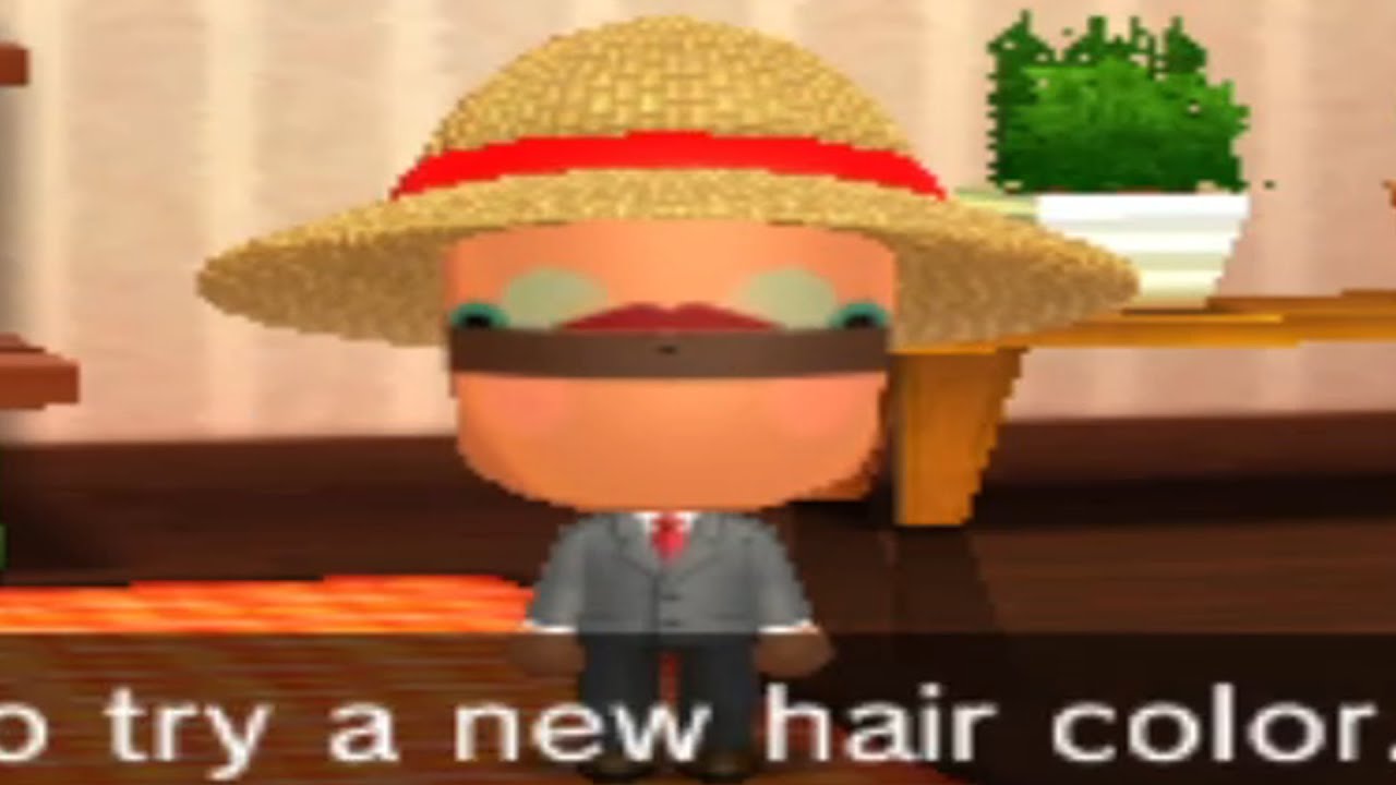 beef boss, who is bald, asks to dye his hair on tomodachi life