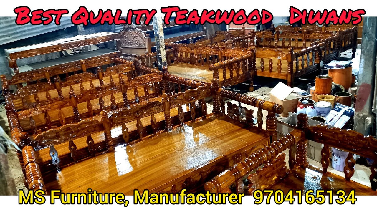 Quality Teakwood Diwan Cots | M S Furniture  | Tenali