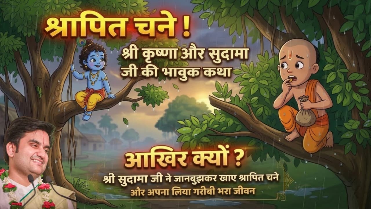 सुदामा चरित्र सुनाते हुए इन्द्रेश महाराज जी हुए भावुक