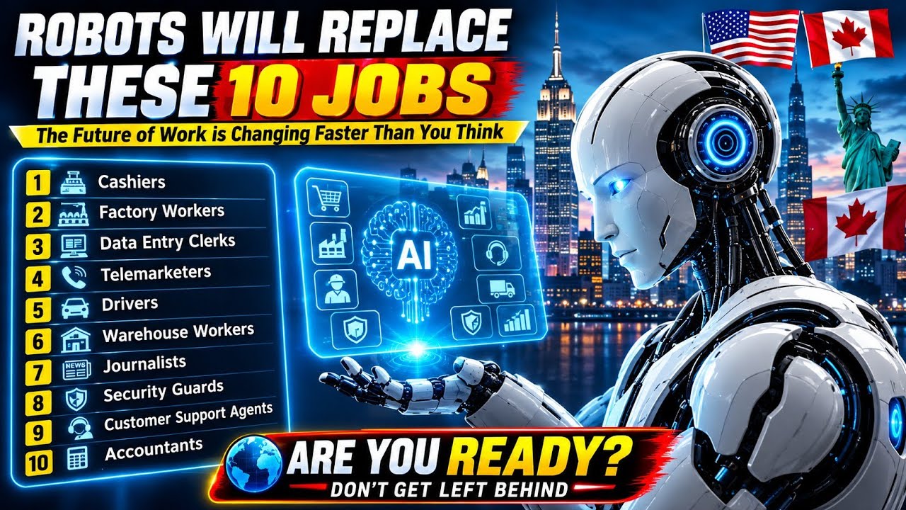 10 Jobs Robots Will Replace First in the USA & Canada 🤖 | AI Is Changing the Future of Work