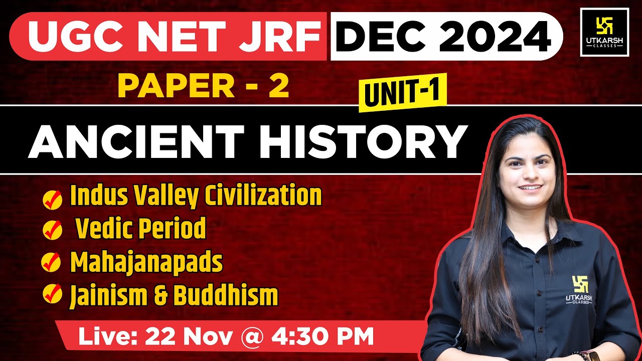 UGC NET JRF DEC 2024 | Ancient History | Paper 2 | Indus Valley Civilization | UGC NET JRF