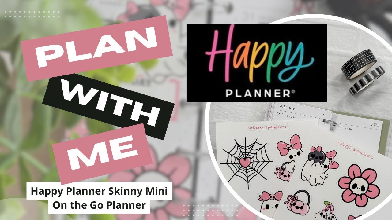 👻 PLAN WITH ME 👻 Happy Planner Skinny Mini | On the Go Planner | Skinny Mini | PWM | 10/27/25
