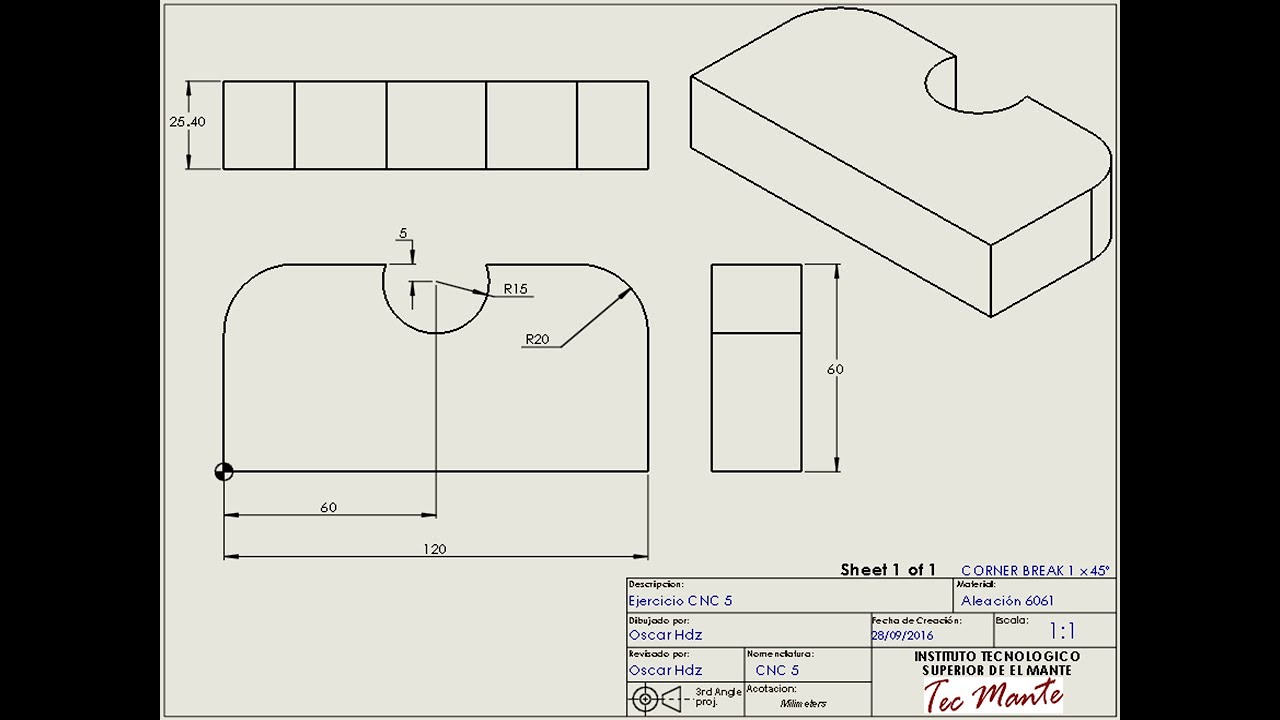 Programacion G para CNC uso de G02 y 03