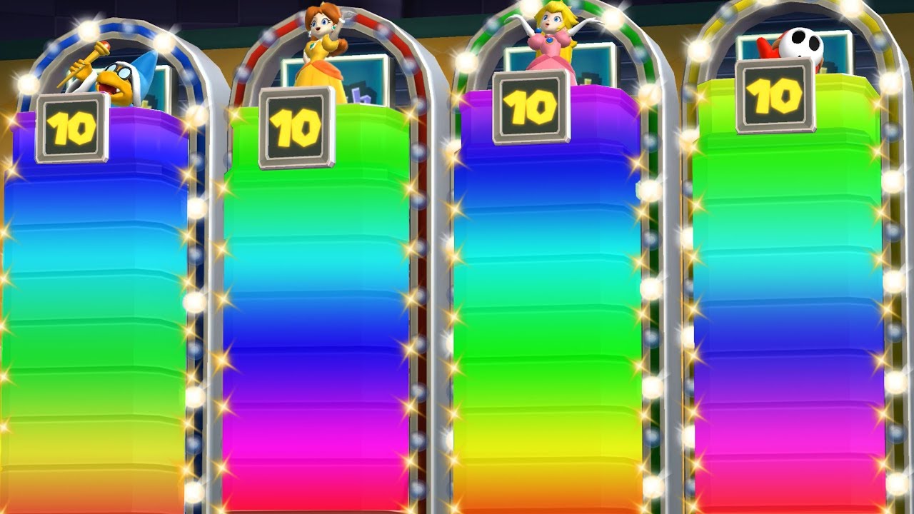 Mario Party 9 Minigames Kamek vs Peach vs Daisy vs Shy Guy