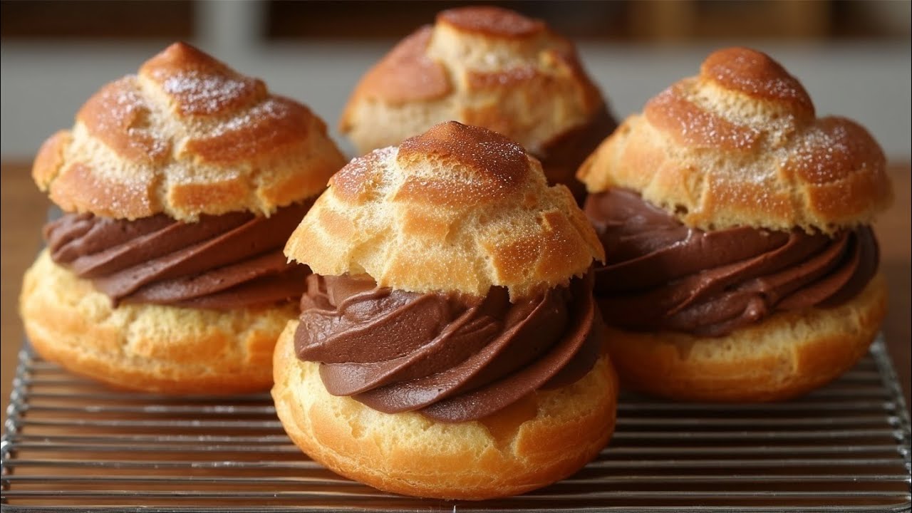 Turning Simple Ingredients into Decadent Chocolate Cream Puffs