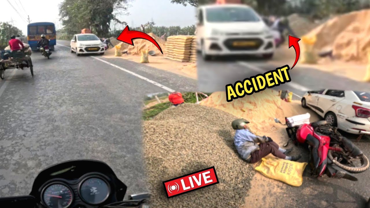 চোখের সামনে LIVE ACCIDENT 💔 ঘটে গেল 😢