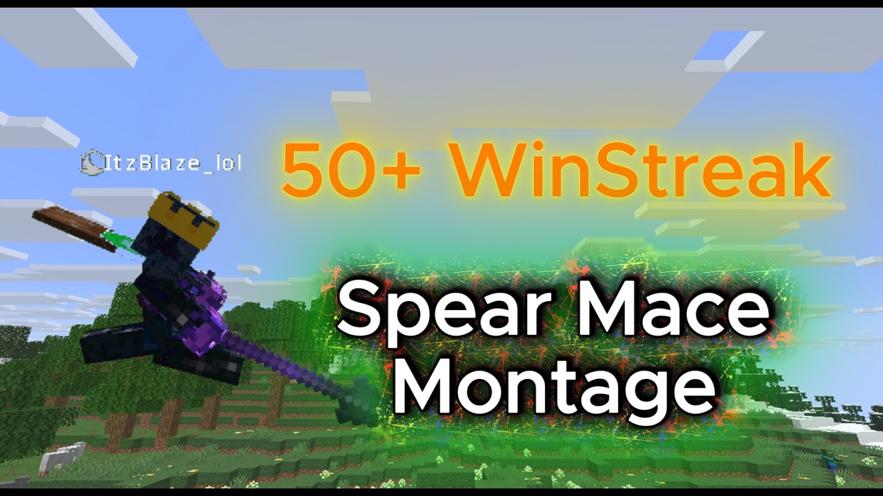 50+ Winstreak!!! - Minecraft Spear Mace montage. (4k)