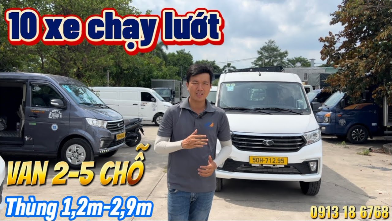 Quay chi tiết báo giá xe van cũ 2 chỗ 5 chỗ Van 5s, Thaco Van TF450, Thaco TF480 siêu lướt 1,800km