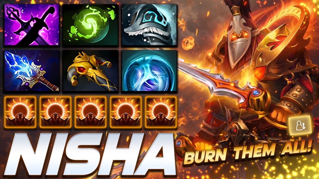 Nisha Ember Spirit - Dota 2 Pro Gameplay [Watch & Learn]
