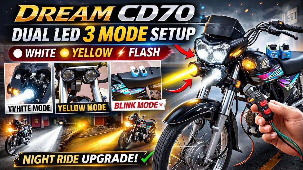 Dream CD70 Dual LED 3 Mode Setup 🔥