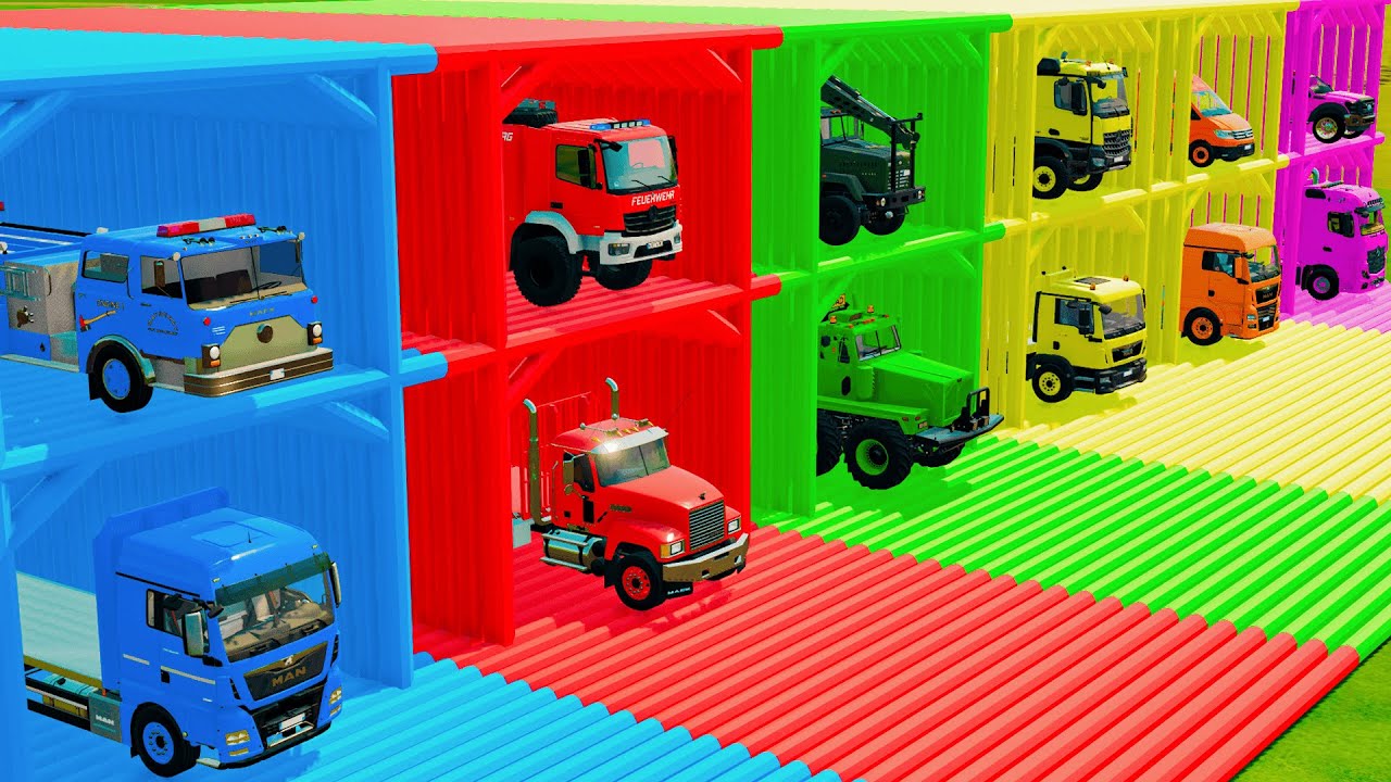 TRANSPORTING FIRE TRUCKS, AMBULANCE Farming Simulator 22