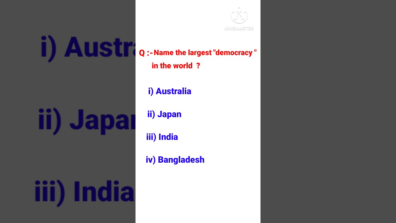 Largest democracy in the world||Democracy #shortsvideo #brainbooster