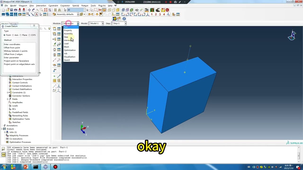 # 121 Abaqus Tutorial# 1 node on an embedded element does not lie in any host element
