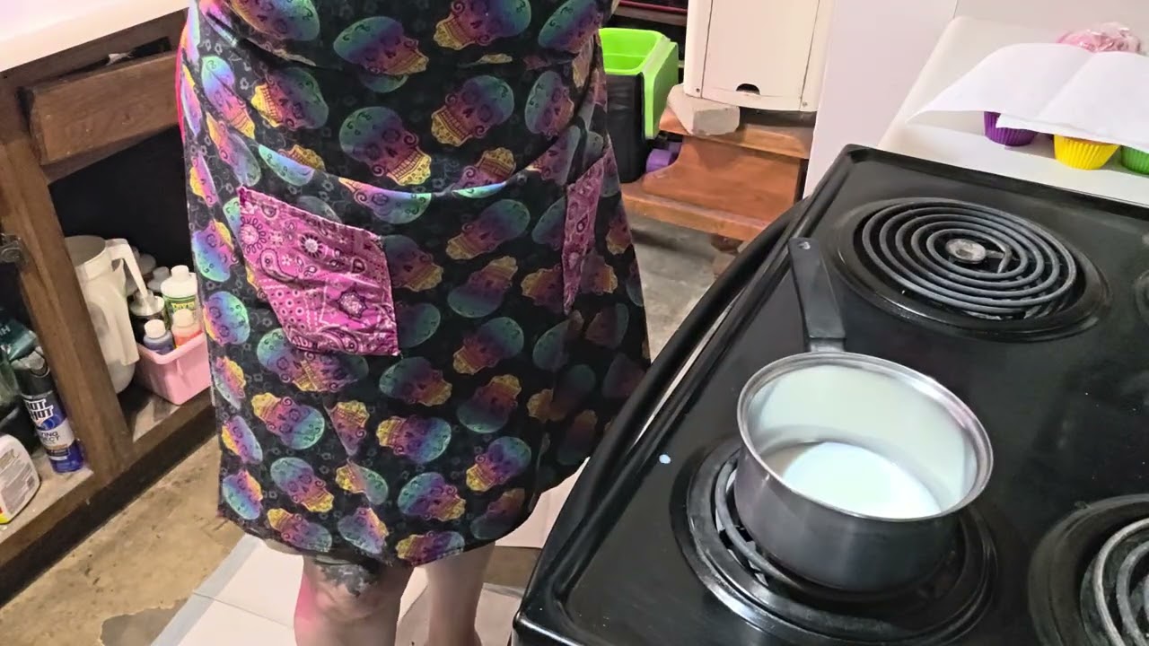 Step 1 of Making Lavender Buttercream Frosting