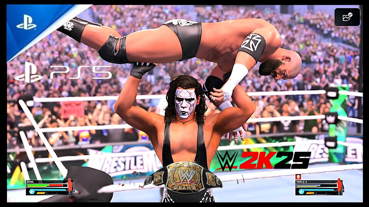Sting vs Triple H | WWE Championship Match | WrestleMania WWE 2K25 PS5 Gameplay