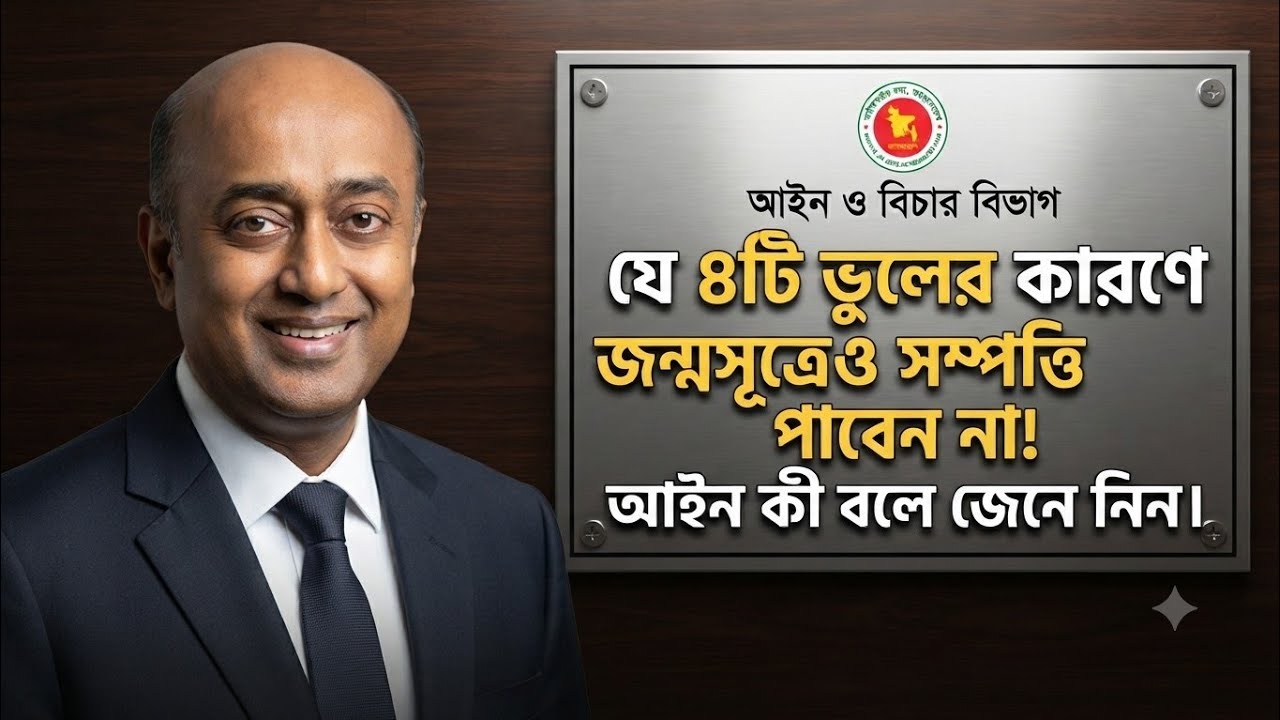 যে ৪টি ভুলের কারণে জন্মসূত্রেও সম্পত্তি পাবেন না! আইন কী বলে জেনে নিন।