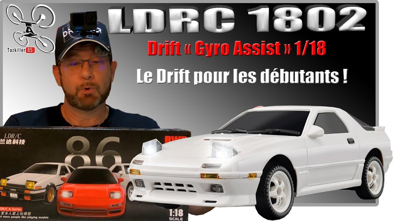 LDRC 1802 1/18 Mazda RX7 - Review Test Démo - Drift pour les nuls, lol !
