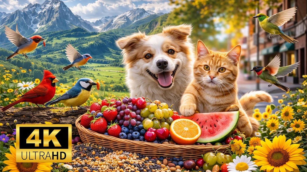 🔥 Pets Stay Locked In for 90 Minutes 🐦😺🐶 | Ultimate TV for Cats & Dogs with Birds & Nature | 4K HDR