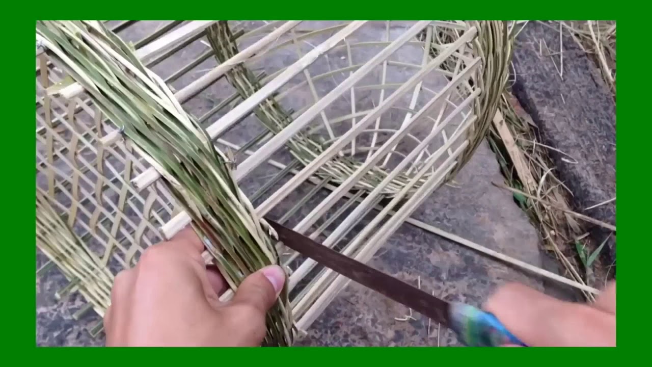 Installing Cage For Bird From Bamboo