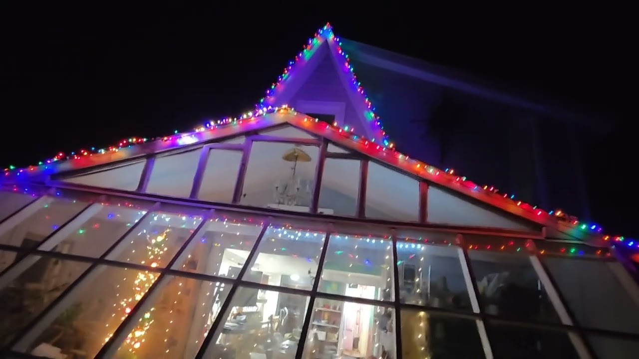 Christian Worship Music.  Holiday lights. 