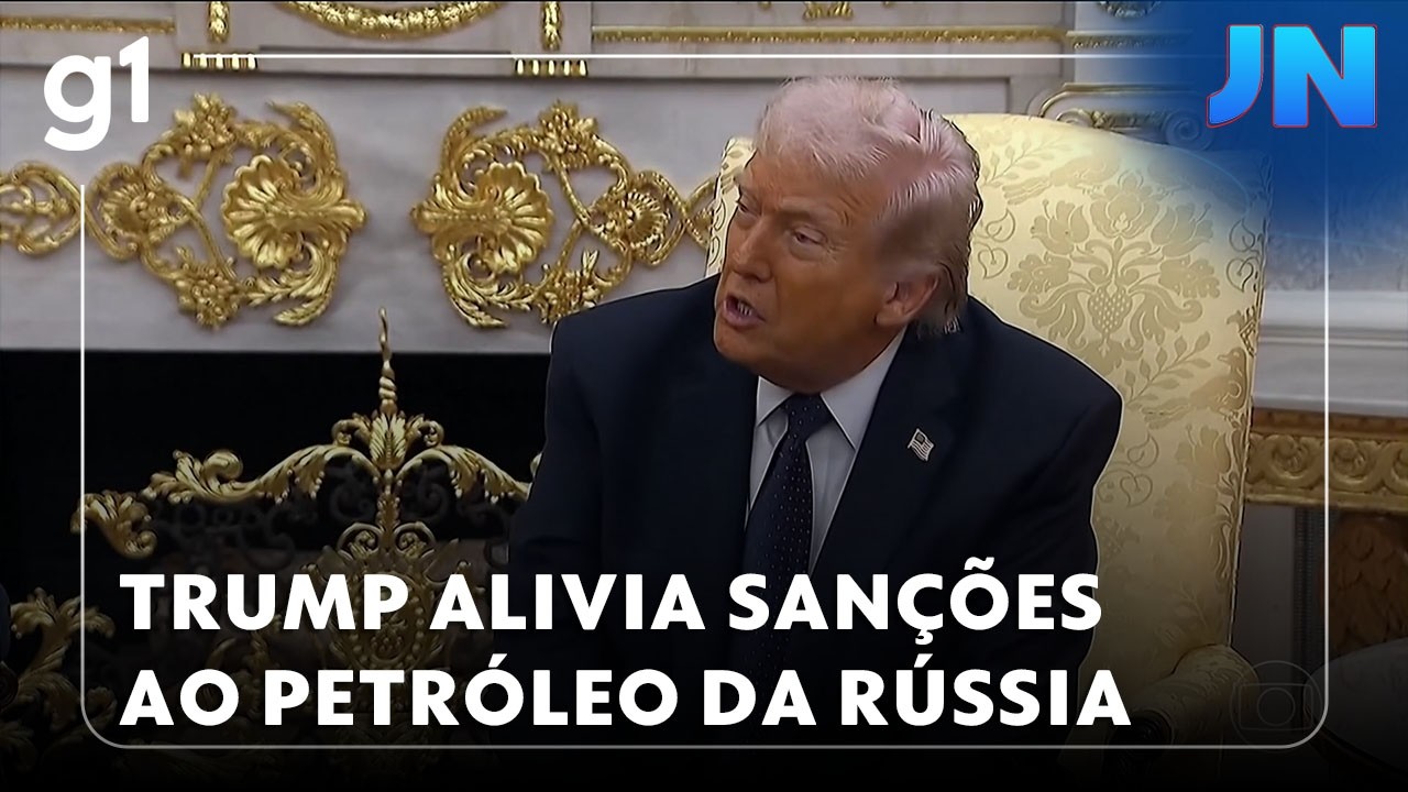 Jornal Nacional: Crise no Oriente Médio faz Trump aliviar sanções ao petróleo da Rússia