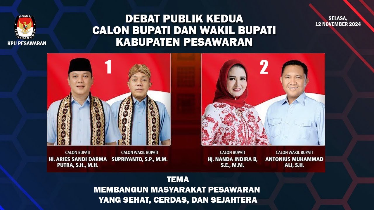 Debat Publik Kedua Calon Bupati dan Wakil Bupati Pesawaran 2024