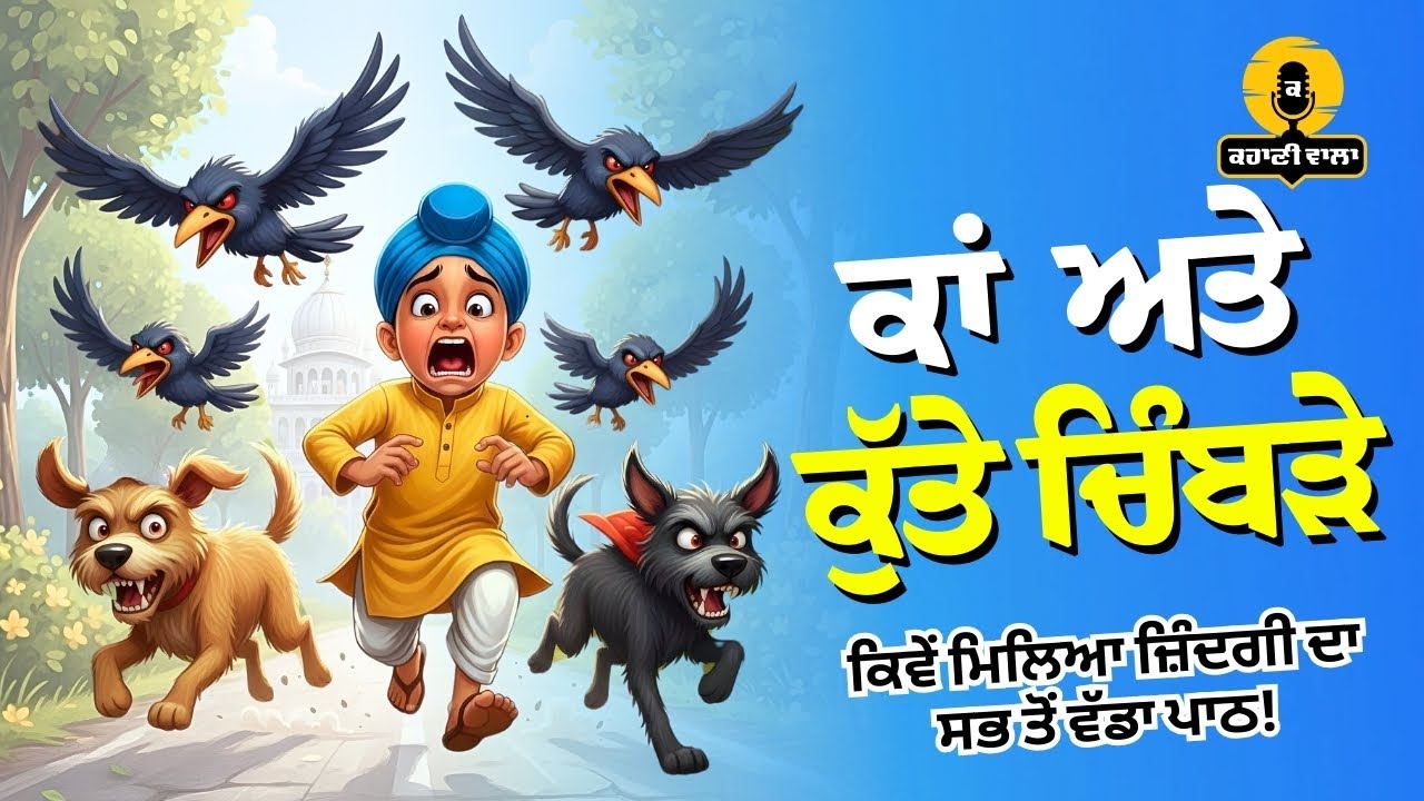 ਕਾਂ ਤੇ ਕੁੱਤੇ ਚਿੰਬੜੇ | Kaan Te Kutte Chimbde | Punjabi Moral Story | Folktales Punjabi | Kahaniwala