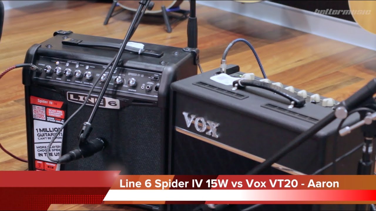 Сравнение усилителей Line 6 Spider IV 15W и Vox VT20+ Valvetronix | Better Music