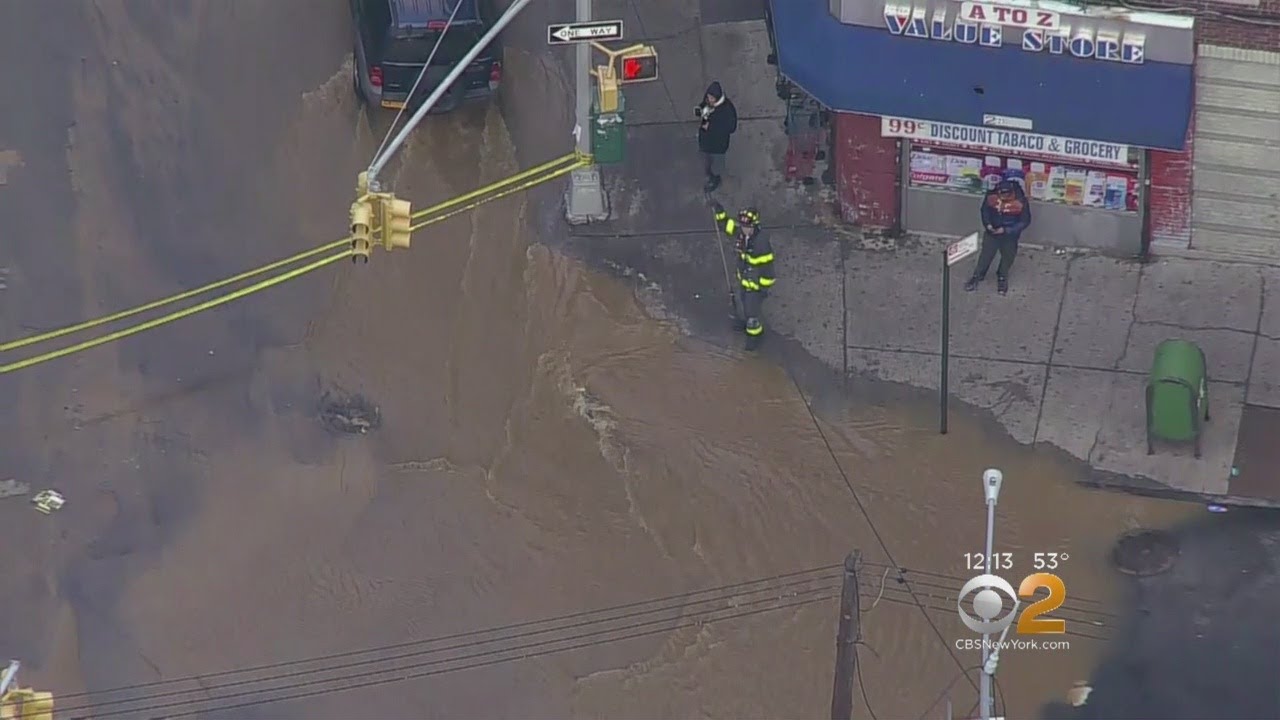 Water Main Break Makes Mess In The Bronx