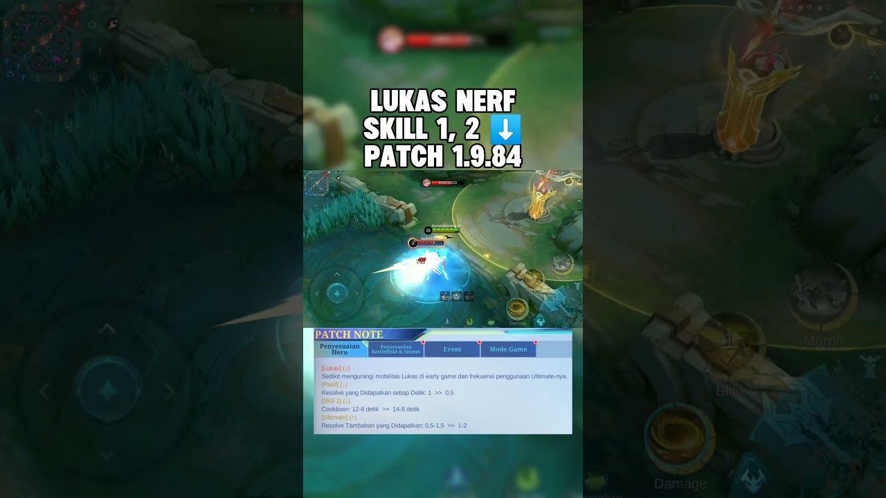 LUKAS NERF, SKILL 1 & 2 ⬇️ #mlbbcreator