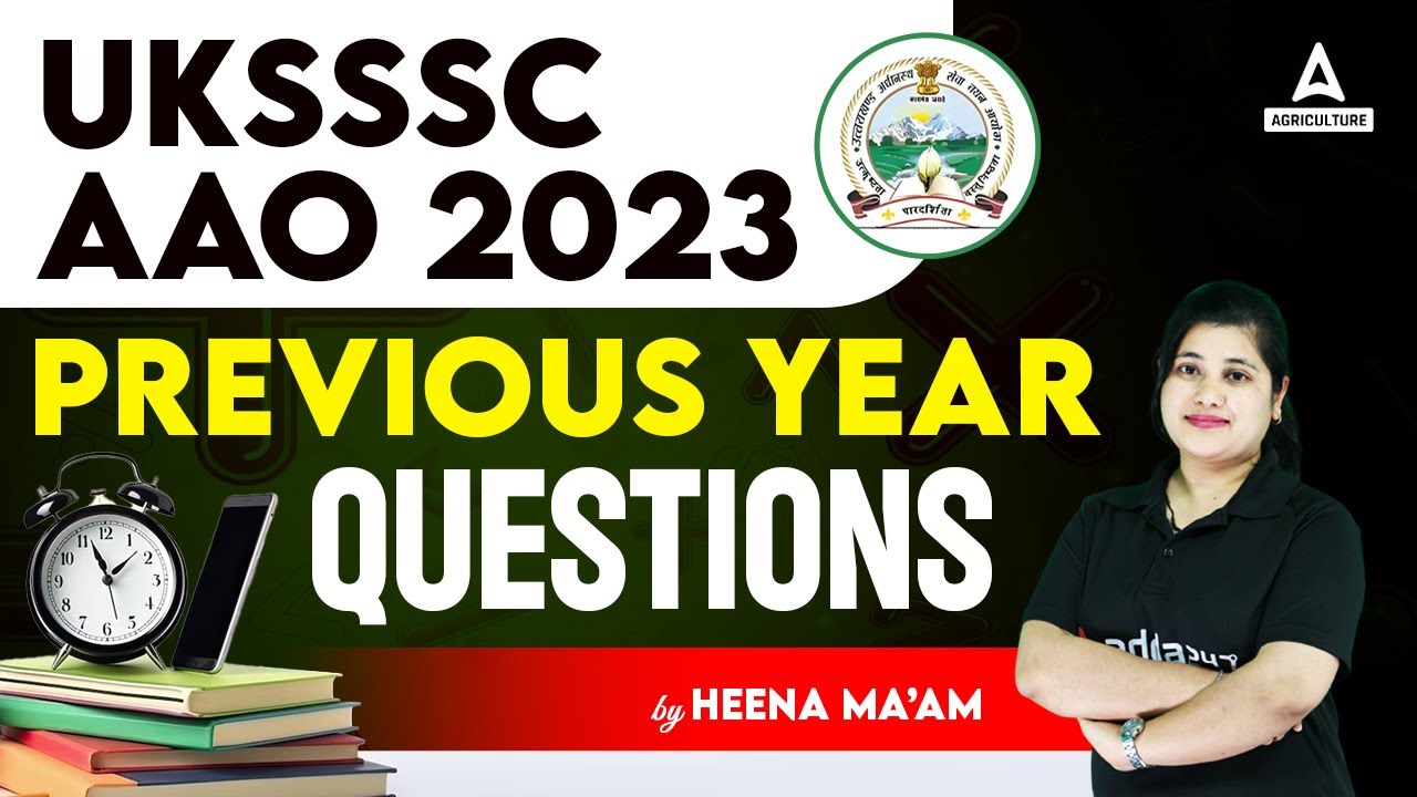 UKSSSC AAO Previous Year Questions | UKSSSC AAO PYQ 2023 | By Heena Mam