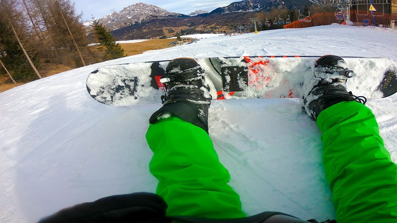skateboarder tries snowboarding for the first time in ITALY| Cortina d'Ampezzo