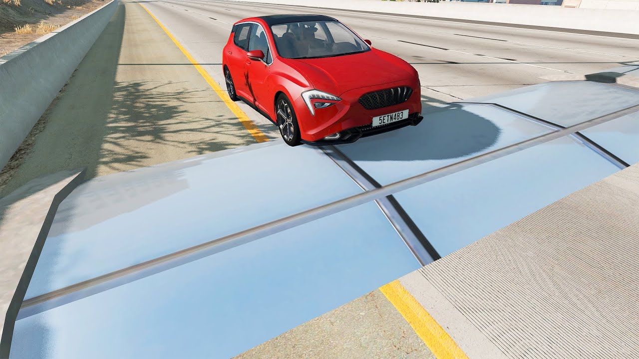 Cars vs Massive Speed Bumps – BeamNG.drive
