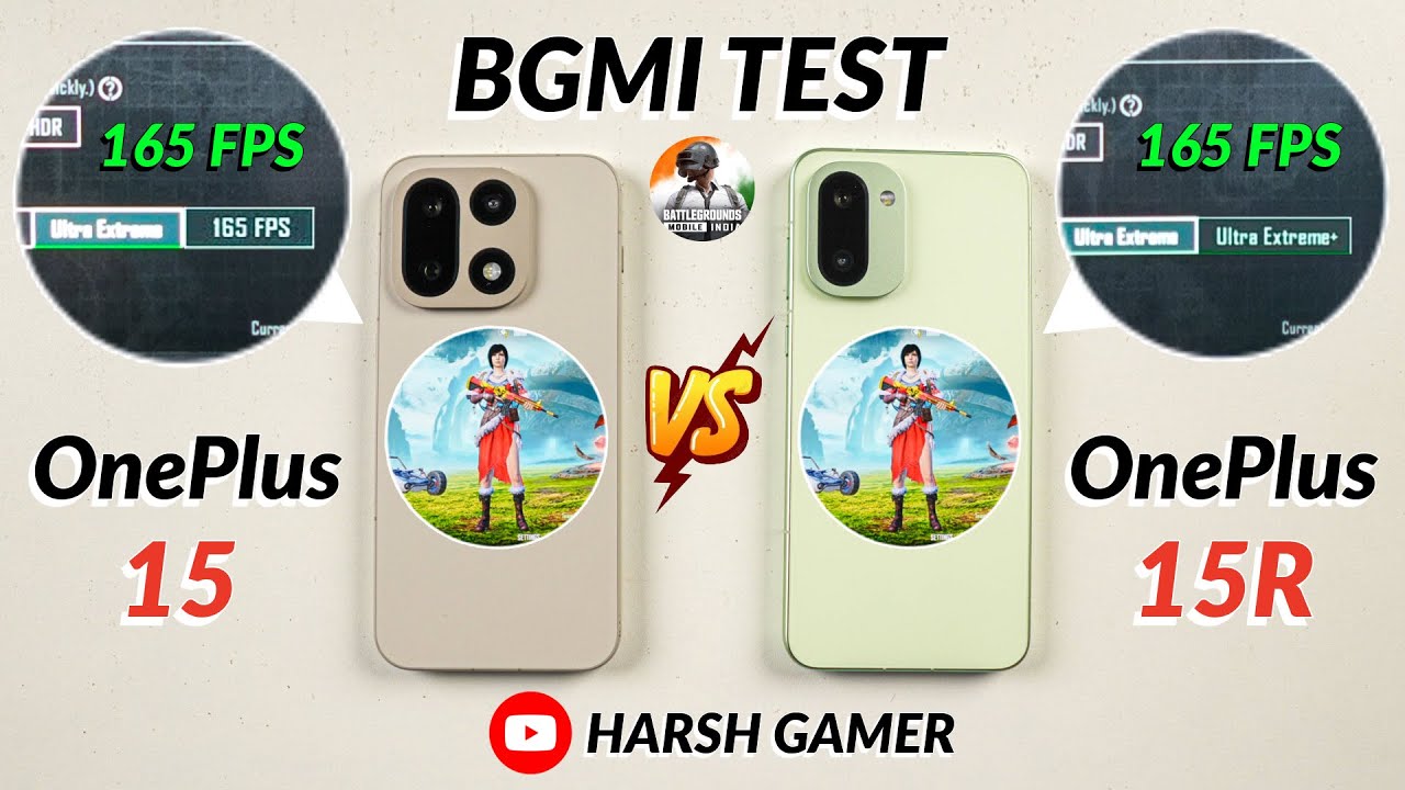 OnePlus 15R vs OnePlus 15 - 165 FPS Bgmi Gaming Review | Shocking Results 😱