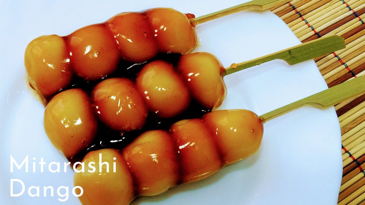 Mitarashi dango Postre japonés Receta Comida Japonesa【Rápida y Fácil】Mochi