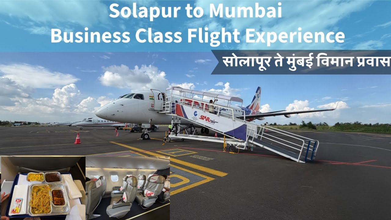 Solapur - Mumbai 1st Flight Journey | Star Air Business Class Experience